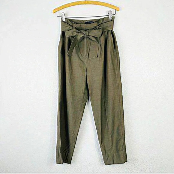 TROUVÉ Tie Waist‎ High Rise Pants Size 0 - Picture 2 of 9